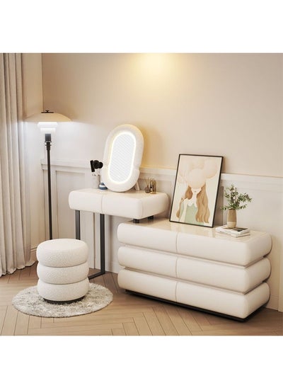 اشتري Multifunctional Makeup Vanity Dressing Table with Drawers and Chair 120 CM في الامارات