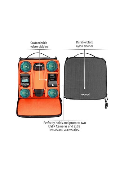 اشتري Flexible Partition Camera Padded Bag Insert Protection Handbag for SLR DSLR Mirrorless Cameras and Lenses,Flash Light,Radio Trigger,Battery and Charger,Cables and Other Camera Accessories في السعودية