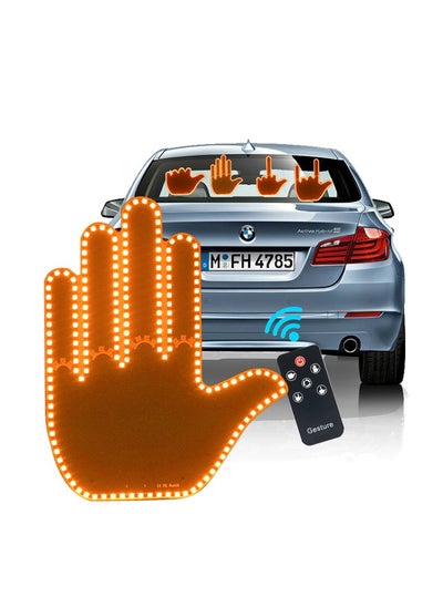 Buy 1pc LED Car Finger Light with Remote - Road Rage Gesture Signal, Eye-catching Hand Lamp for Nighttime Driving in Saudi Arabia