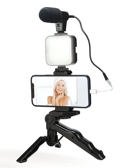 Buy PK-773 Video Recording Kit with Microphone and Portable LED Light, 49 Beads, 3-Hour Battery in Egypt