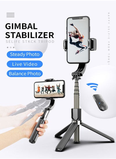 Buy Original L08 Anti-shake Gimbal Stabilizer Extendable Selfie Stick Mobile Phone Stand Tripod gimbal 3 axis stabilizer in UAE