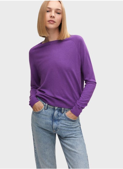 Buy Crew Neck Knitted Sweater in UAE