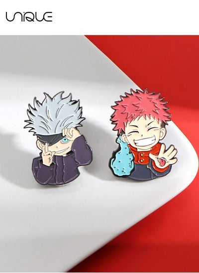 Buy Jujutsu Kaisen Fushiguro Megumi Itadori Yuji Badges Brooches Pins Anime Cartoon Figure Enamel Pin in UAE