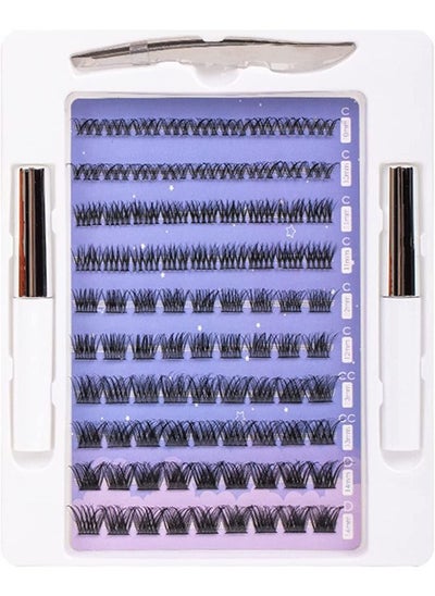 Buy False Lashes Individual Eyelashes 90 Root Cluster Lashes DIY Eyelash Extension Fake Lashes Natural Look Reusable Lashes in Saudi Arabia