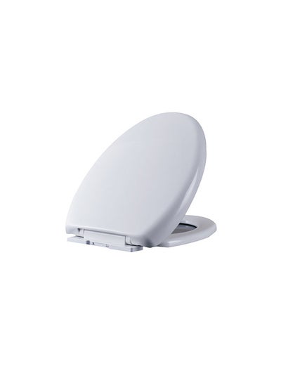 اشتري Toilet Seat With Soft Close Lid With Fixing And Quick Release Hinge White في الامارات