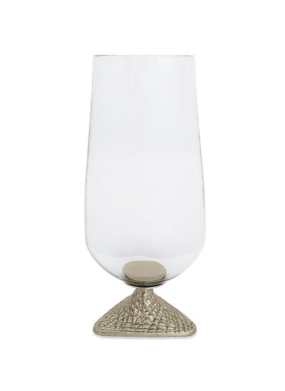 Buy Waltz Candle Holder, Clear & Gold - 18x40.5 cm in UAE