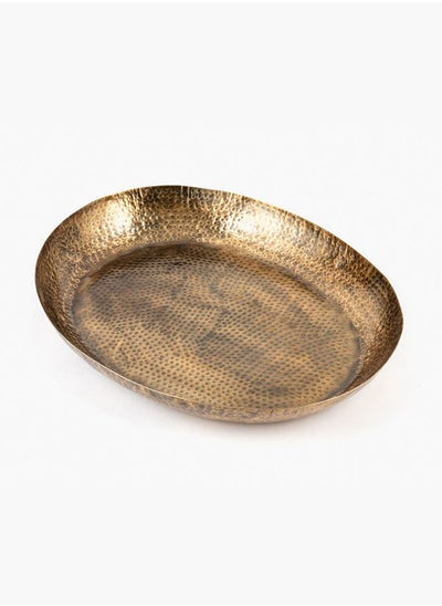 Buy Tray Gold 50X39X6Cm in UAE