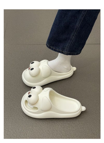 اشتري Wear Cute Big-Eyed Dog Platform Slippers Indoors And Outdoors In Summer في الامارات