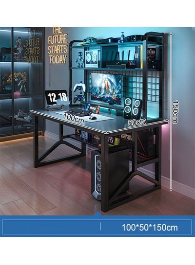Multifunctional Computer Table And Office Desk With 2 Layer Book Shelf ...