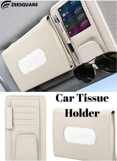 Buy Car Tissue Holder Organizer with Accessories Glasses Holder Card Registration Holder in UAE