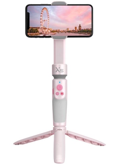 اشتري Smooth XS Foldable Smartphone Gimbal Stabilizer Selfie Stick Hand Gesture Control Native Camera Support Long Battery Life Perfect for Vlogging & YouTube Pink في الامارات