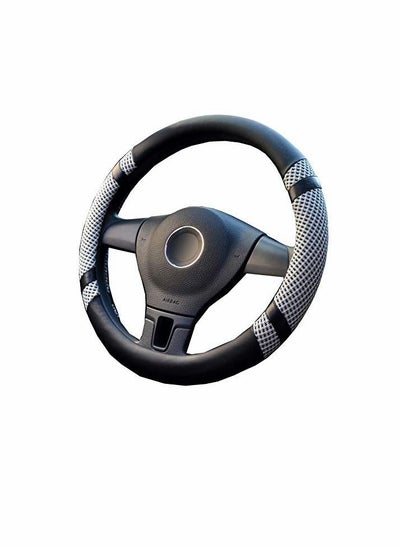 اشتري Steering Wheel Covers, Carbon Fiber Anti-Slip Microfiber Auto Cars Interior Accessories, Universal Automobile Interior Accessories Sports Car Steering Wheel Cover Protector Universal Diameter 38cm في السعودية