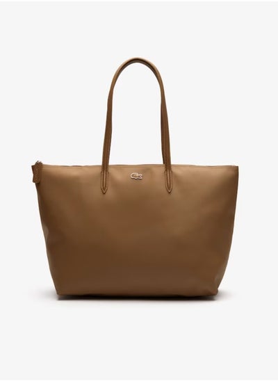 Buy Lacoste Women's L12.12 Concept Fashion Versatile Large Capacity Zipper Handbag Tote Bag Shoulder Bag Large Khaki in UAE