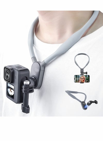 اشتري Magnetic POV Neck Selfie Holder for Phone GoPro, Video Vlog Necklace Collar Chest Shoulder Body Strap Mount Go Pro Max Hero Insta360 DJI Action iPhone Android في السعودية