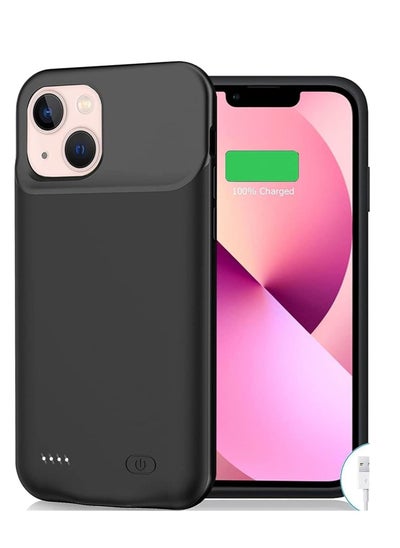 اشتري NTECH Battery Case for iPhone 13 Mini, 2500mAh Slim Rechargeable Protective Battery Pack Cover Power Bank Charging Case Compatible With iPhone 13 Mini (5.4 inch) Extended Battery Charger Case (Black) في الامارات