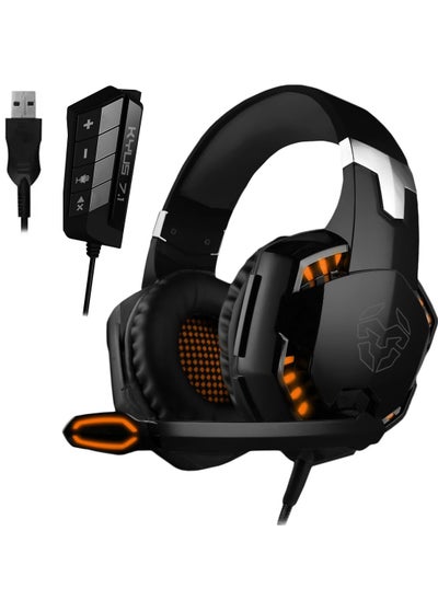 Buy KYUS USB Gaming Headset - 7.1 Surround Sound, Software included, 50MM Drivers, inline Sound control in Egypt