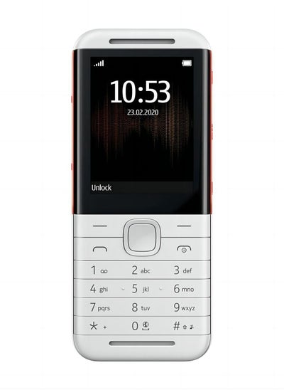 Buy 5310 Dual SIM White Red 8MB RAM 16MB 4G in Saudi Arabia