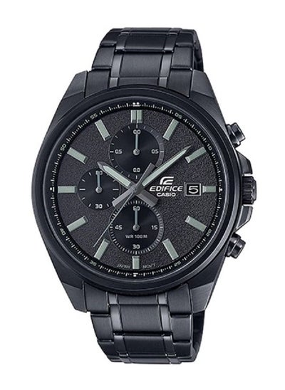 اشتري Casio Men Watch EDIFICE Standard Chronograph Analog Black Dial Date display Stainless Steel Band Black Ion Plated Case and Band Screw Lock Back EFV-610DC-1AVUD في السعودية