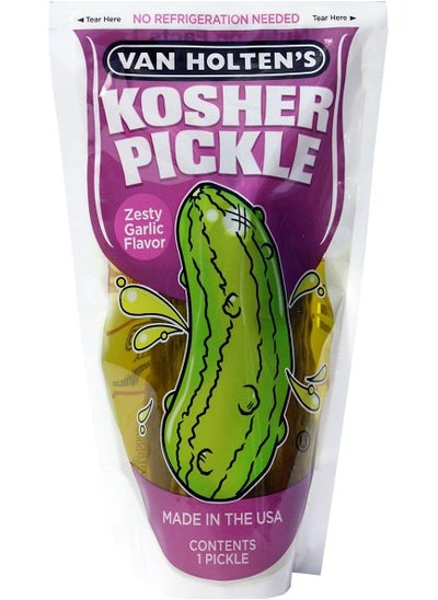 Buy Kosher One Zesty Garlic Flavor One Cucumber Pickle in UAE