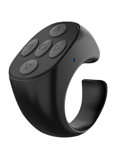 Buy Fingertip Wireless Bluetooth Remote Control, TIK-to-k Remote Control APP Kindle Page Turner, Scrolling Rings Rechargeable Camera Remote for Phones Tablets(Black) in Saudi Arabia