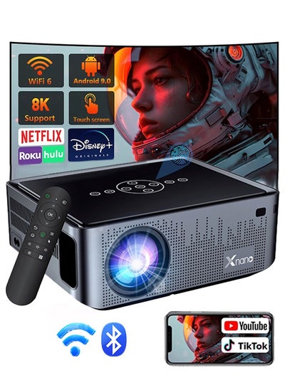 Buy 300ANSI Projector 8K/4k WiFi 5G Voice Remote Portable Smart Movie Projector with LED Lighting BT5.0 Bulit-in More Apps in Saudi Arabia