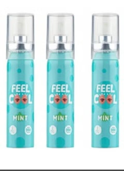 Buy Feel Cool Mint Mouth Spray 200 Sprays - 20 ml - 3 Pieces in Saudi Arabia