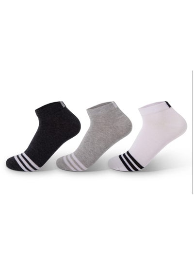 Buy Men Ankle Designed Socks Pack of 3 in Egypt