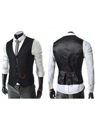 Buy New men's Retro V-Neck Fake Two Piece Vest in Saudi Arabia