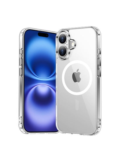 Buy Magnetic Case for iPhone 16, for Magsafe - [Clear & Anti Yellow][Mil-Grade Drop Protection][Scratch-Resistant] TPU Slim Magnet Protective Cover Case (Clear) in UAE