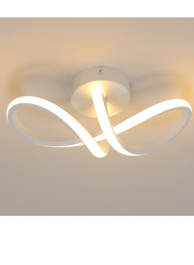 اشتري Modern LED Ceiling Lights, 20W 2500Lm Curved Ceiling Light Fixture, 3000K Warm White Ceiling Light Fixture for Living Room Bedroom Kitchen Dining Room في السعودية