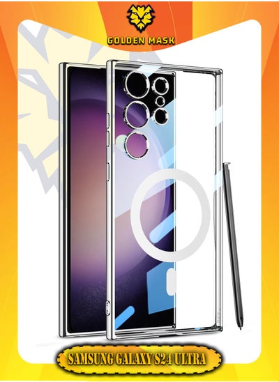 Buy Gkk Compatible With Samsung Galaxy S24 Ultra Case TPU Phantom Support Mag_safe (Silver) in Egypt