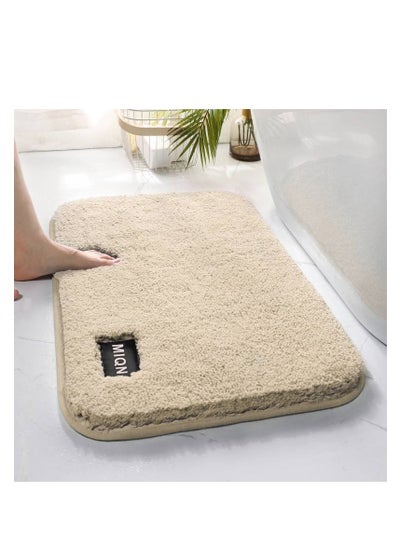 Buy Non-Slip Flocking Bathroom Mat, Absorbent Mat, Bathroom Entrance Mat, Bedroom Toilet, Quick Drying Shower Rug Bath Mat in UAE