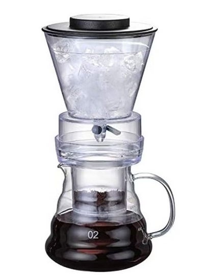 Buy Cold Brew Coffee Maker Adjustable Dripper With Glass Caraffe Multicolour in UAE