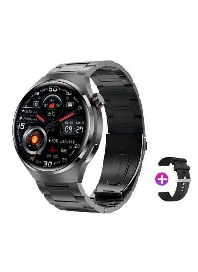 Buy Smart watch WISME-1 with Bluetooth calling function (answer/make calls), fitness tracking watch with sleep monitoring function, suitable for iPhone/Android, IP68 waterproof Curved Glass -Black in Saudi Arabia