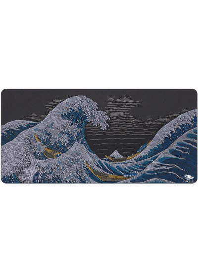 Buy Extended Large Gaming Mouse Pad 120 X 60 cm XXL Full Desk Art style & Mousepad Non-Slip Rubber Base Big Keyboard Mat with Stitched Edges water resist for Gaming from Yasa ( Wave ) in Saudi Arabia