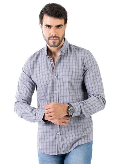 Buy Men’s Shirt Casual - Gray in Egypt