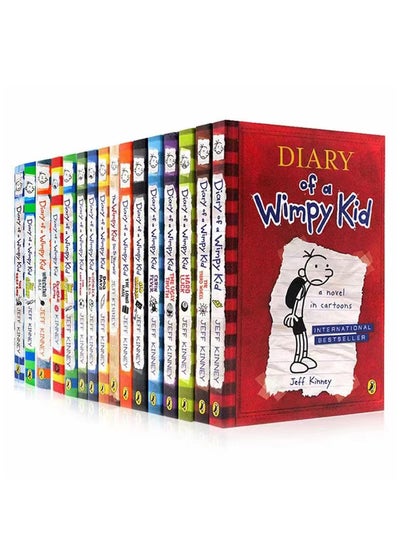 Buy Jeff Kinney Diary of a Wimpy Kid 1-16 Books Boxed Set, Complete Collection Series, Paperback Edition (1-16) in UAE