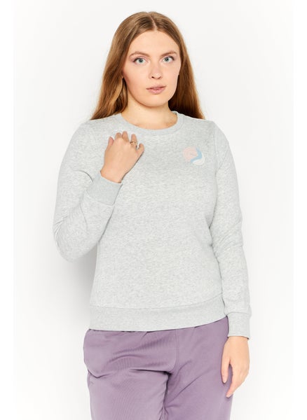 اشتري Women Sportswear Fit Long Sleeve Outdoor Sweatshirt, Grey في الامارات