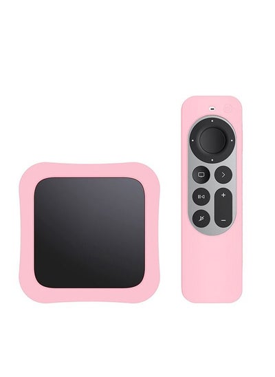 اشتري جراب متوافق مع Apple TV 2021 Remote Sleeves (الجيل الثاني) مع غلاف صندوق تلفاز (وردي فاتح) في الامارات