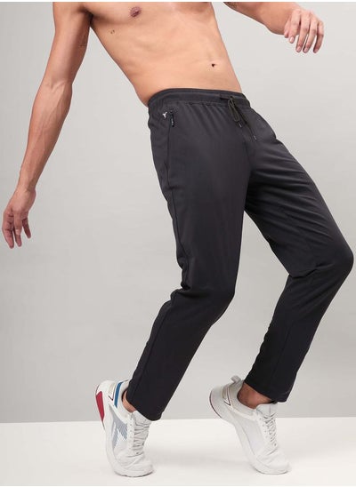 Buy Zip Pocket Trackpants with Drawstring Closure in Saudi Arabia