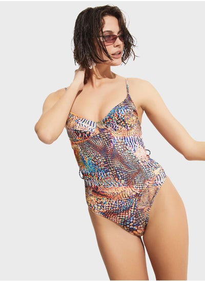 Buy Floral Print Swimsuit in UAE