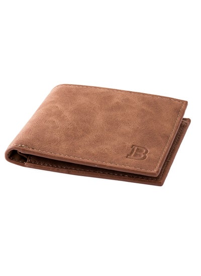 Buy Leather Bi-Fold Wallet Brown in Saudi Arabia