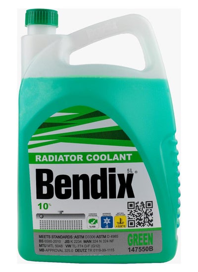 Buy Bendix Anti-Freeze -5   coolant 5 Liter - Green Liquid Coolant  10% Concentrate in Egypt