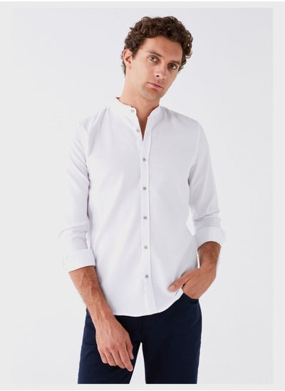 اشتري Grandad Collar Slim Fit Shirt في الامارات