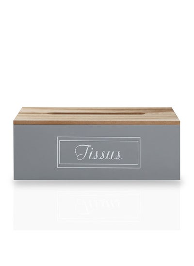 Buy Tissue Box, Grey & Natural in UAE