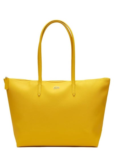 اشتري لاكوست السيدات L12.12 مفهوم الموضة 100 اللفة قدرة كبيرة الحجم سستة حقيبة الكتف حقيبة يد كبيرة الحجم الأصفر 45cm * 30cm * 12cm في السعودية