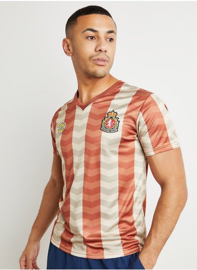 اشتري Omar 10 Stripe Print Football T-shirt في مصر