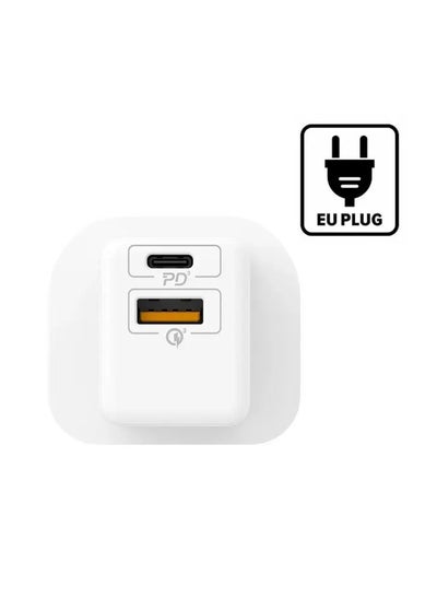 Buy MOMAX One Plug 20W Dual-Port Mini Charging Adapter white in Egypt