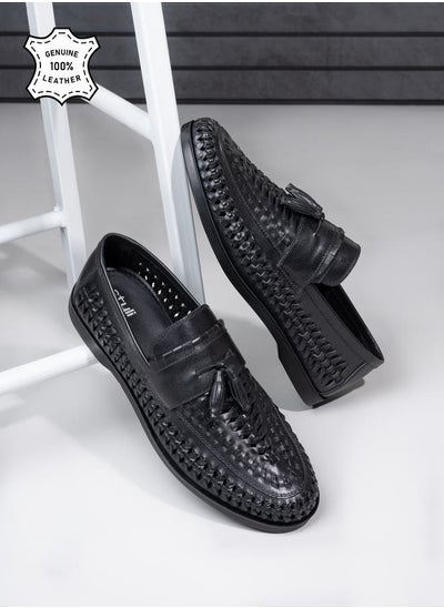 Buy Genuine Leather Handmade Woven Loafers in Saudi Arabia