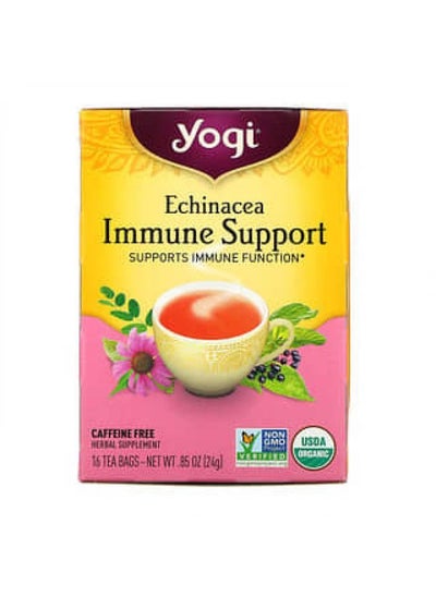 Buy Yogi Tea, Echinacea Immune Support, Caffeine Free, 16 Tea Bags, .85 oz (24 g) in UAE